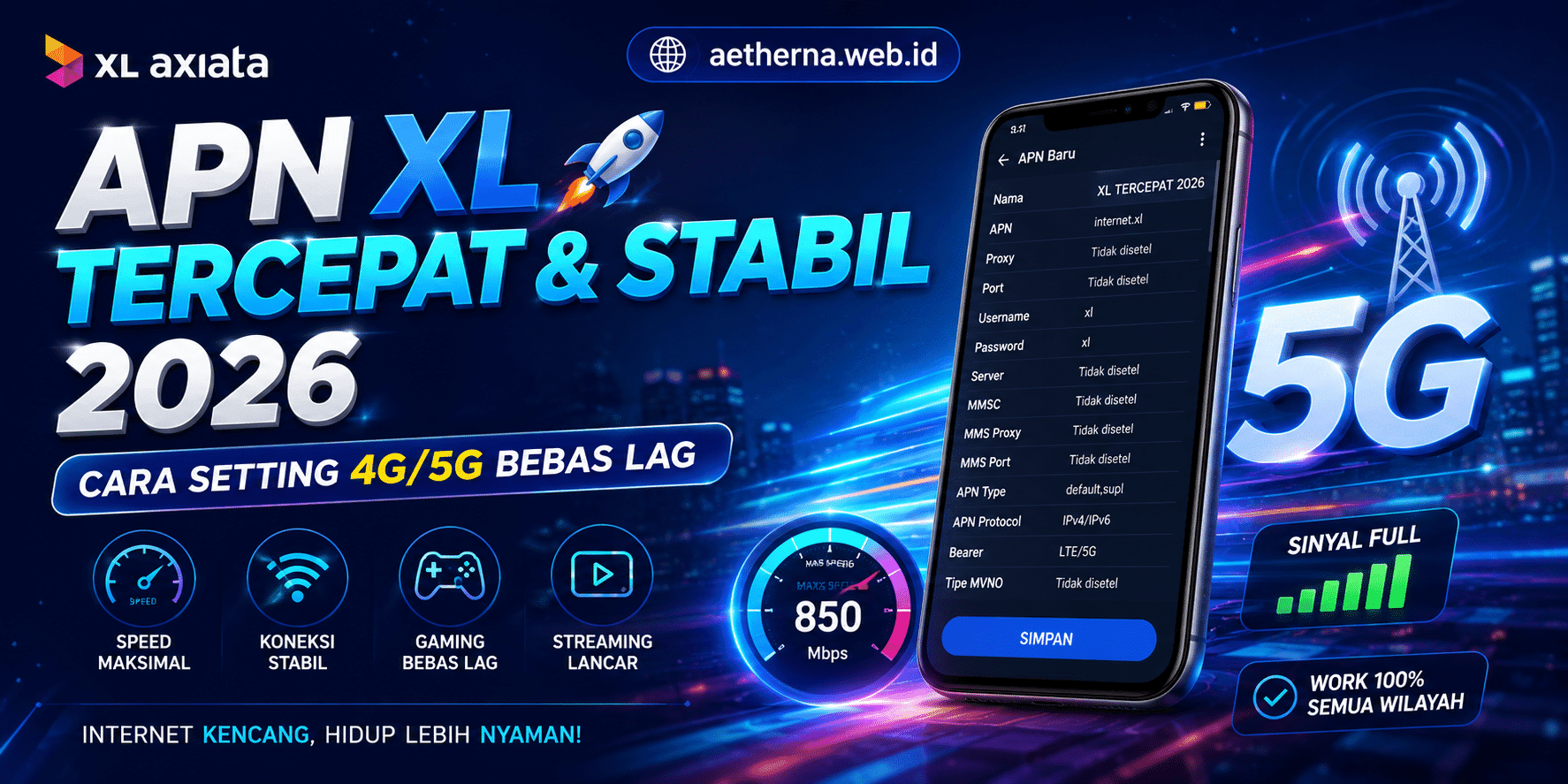 APN XL Tercepat dan Stabil 2026: Cara Setting 4G/5G Bebas Lag